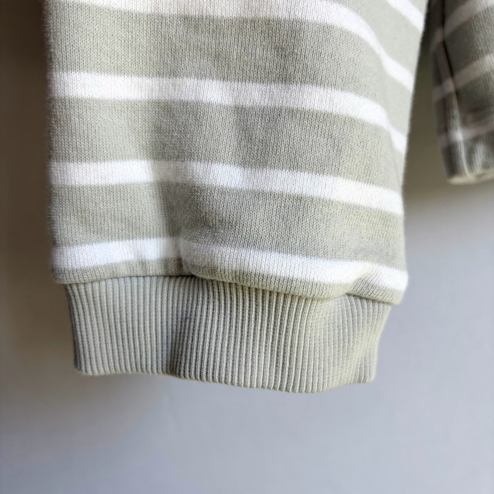 Lululemon Cotton French Terry Crew Sweatshirt Sz XL Stripe Vapor White EUC - Picture 7 of 14